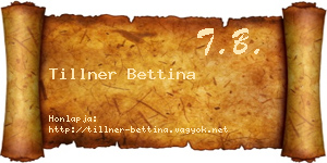 Tillner Bettina névjegykártya